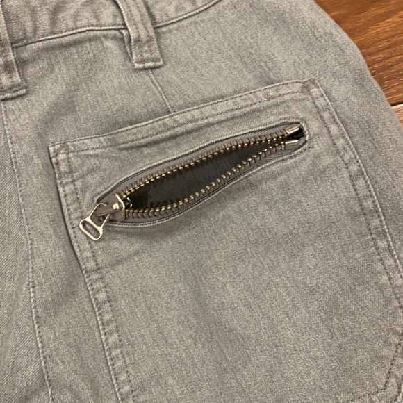 Isabel Marant Gray Denim Crop Zipper Jeans - Picture 13 of 16